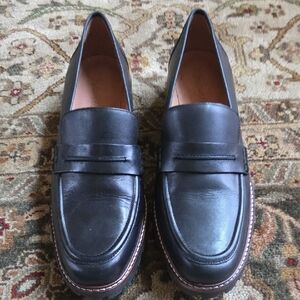 Madewell Black Leather Loafers